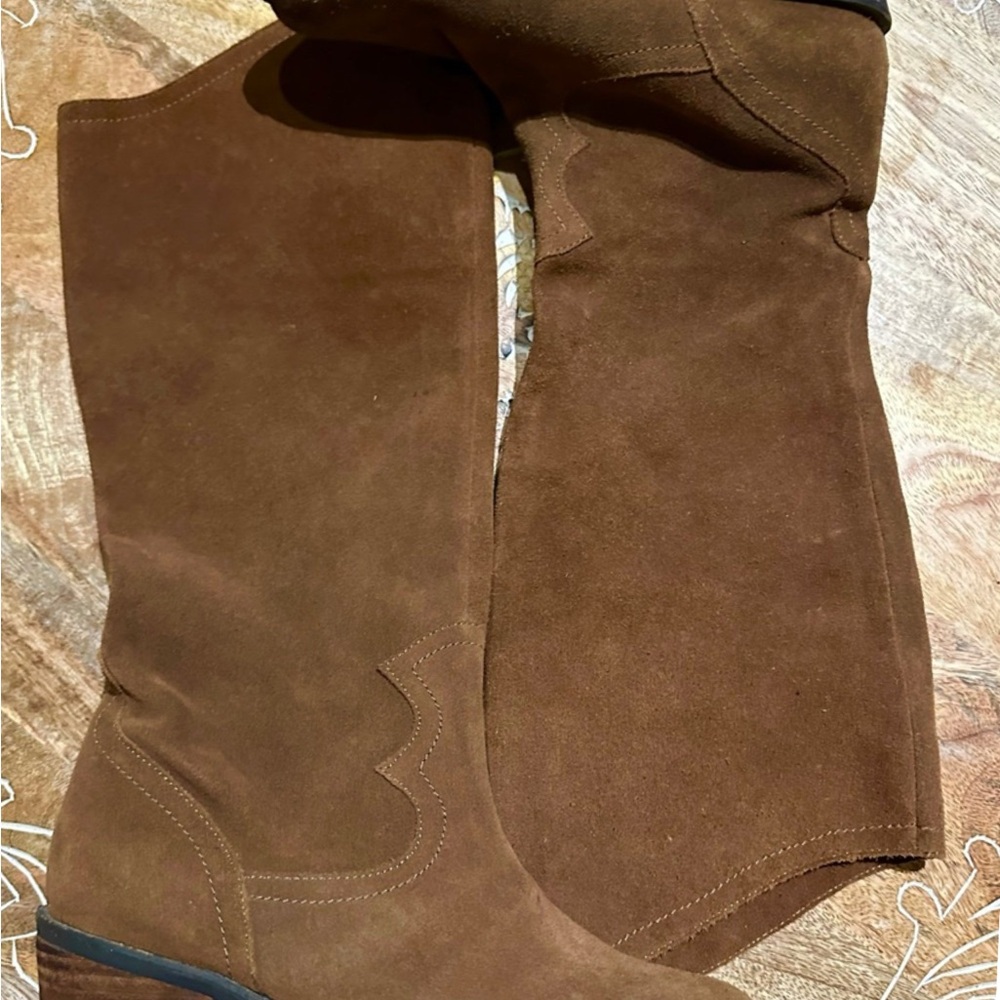6.5 Naughty Monkey Brown Suede Women's Boots